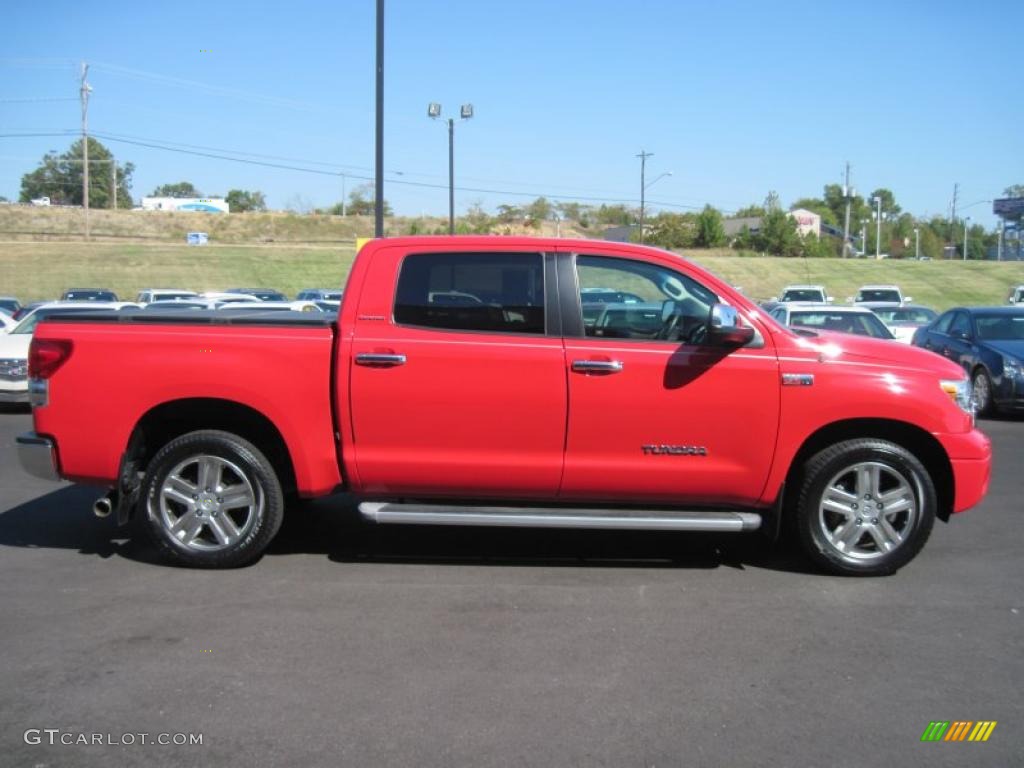 2007 Tundra Limited CrewMax - Radiant Red / Graphite Gray photo #6