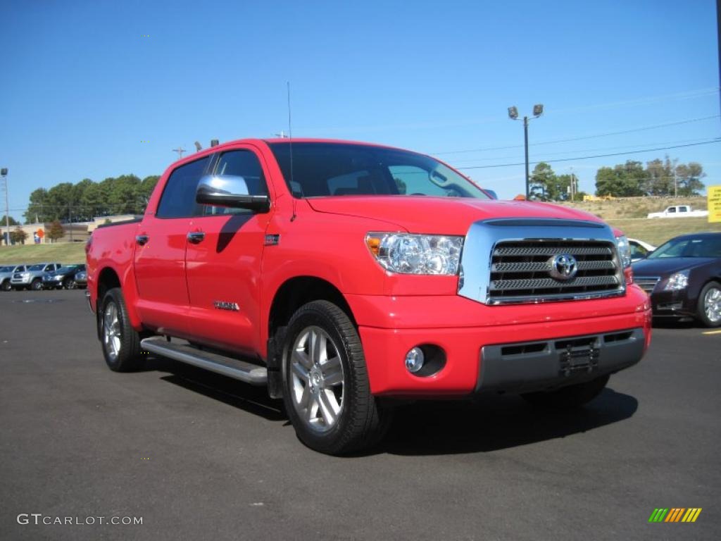 2007 Tundra Limited CrewMax - Radiant Red / Graphite Gray photo #7