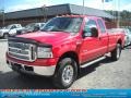 2005 Red Clearcoat Ford F250 Super Duty FX4 SuperCab 4x4  photo #17