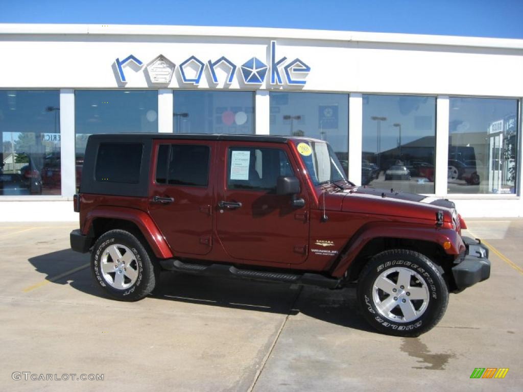 2008 Wrangler Unlimited Sahara 4x4 - Red Rock Crystal Pearl / Dark Slate Gray/Med Slate Gray photo #1