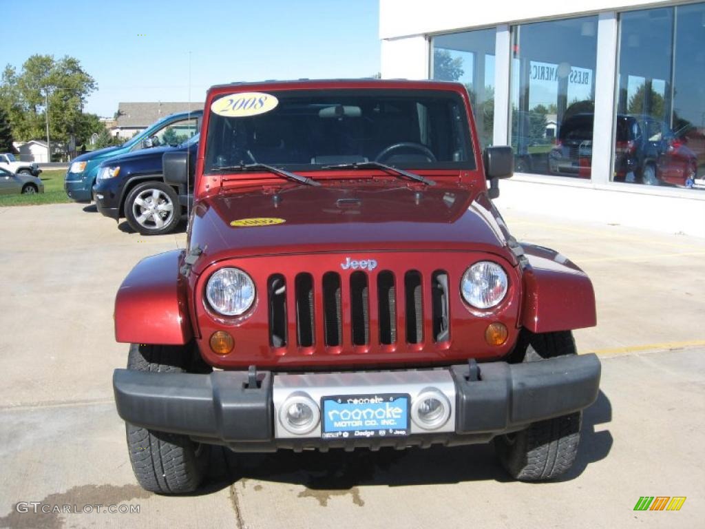 2008 Wrangler Unlimited Sahara 4x4 - Red Rock Crystal Pearl / Dark Slate Gray/Med Slate Gray photo #8