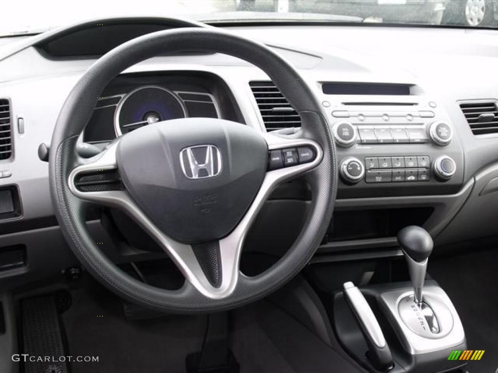 2009 Honda Civic LX Sedan Gray Steering Wheel Photo #37724811