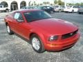 2008 Dark Candy Apple Red Ford Mustang V6 Deluxe Coupe  photo #4