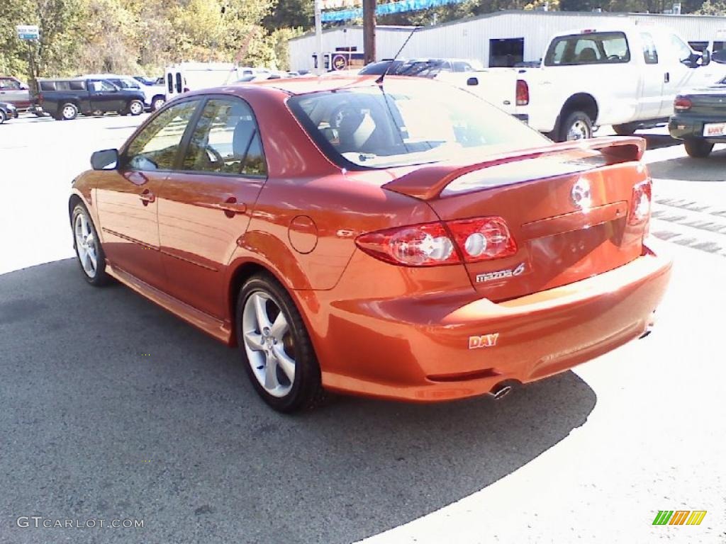 2004 MAZDA6 s Sport Sedan - Blazing Copper Metallic / Gray photo #3