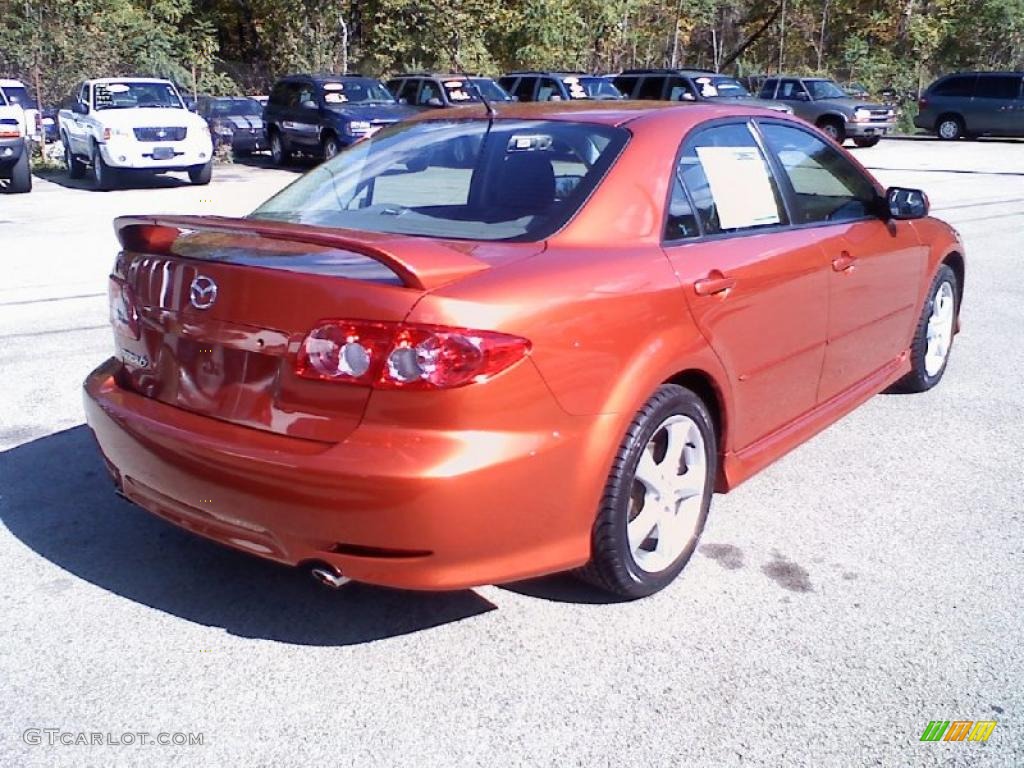 2004 MAZDA6 s Sport Sedan - Blazing Copper Metallic / Gray photo #4