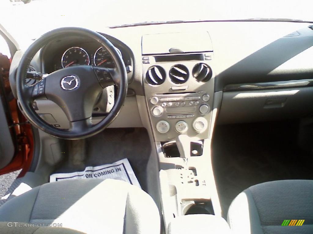 2004 MAZDA6 s Sport Sedan - Blazing Copper Metallic / Gray photo #7