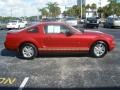 2008 Dark Candy Apple Red Ford Mustang V6 Deluxe Coupe  photo #6