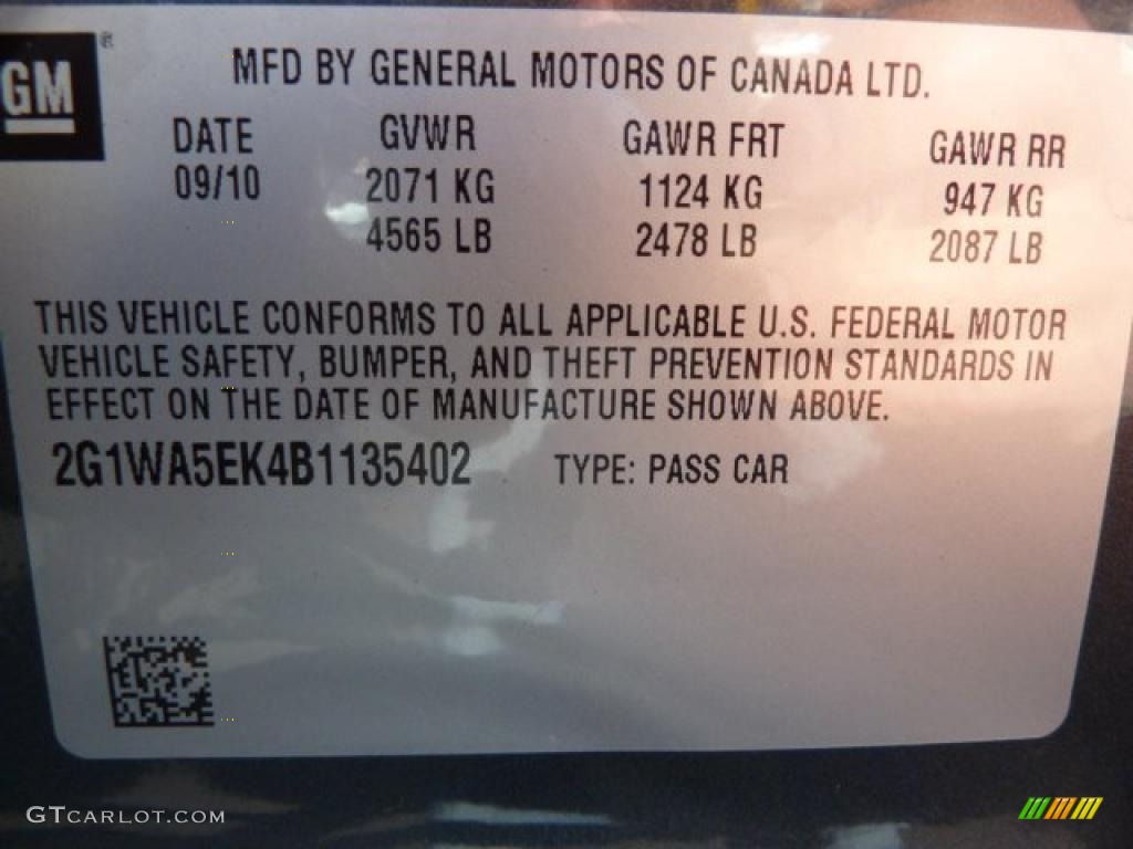 2011 Impala LS - Cyber Gray Metallic / Ebony photo #17
