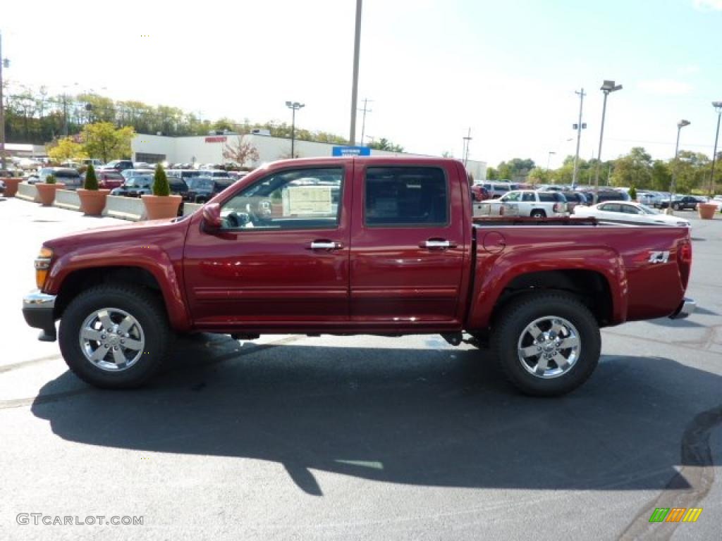 2011 Colorado LT Crew Cab 4x4 - Cardinal Red Metallic / Ebony photo #4
