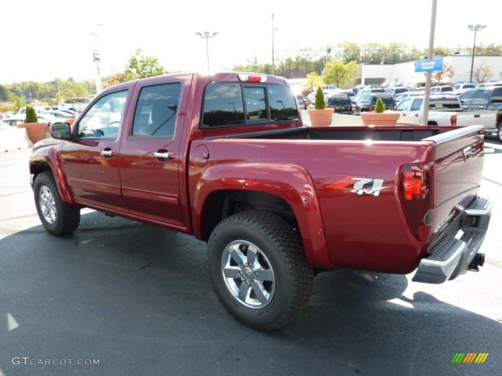 2011 Colorado LT Crew Cab 4x4 - Cardinal Red Metallic / Ebony photo #5
