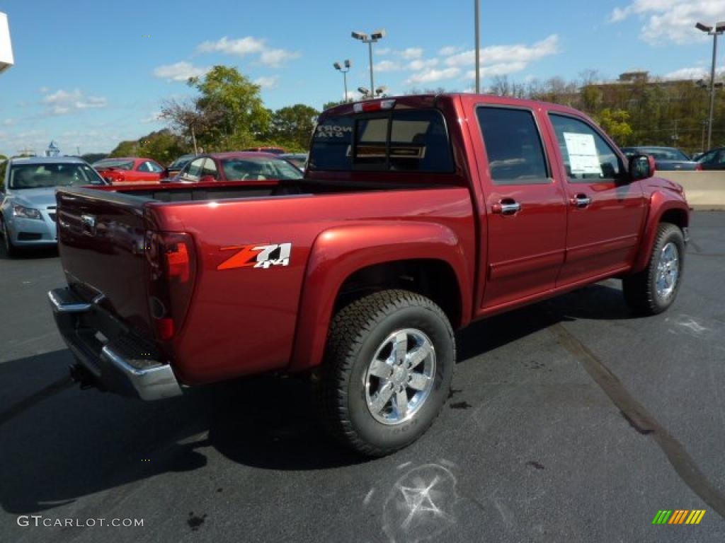 2011 Colorado LT Crew Cab 4x4 - Cardinal Red Metallic / Ebony photo #10