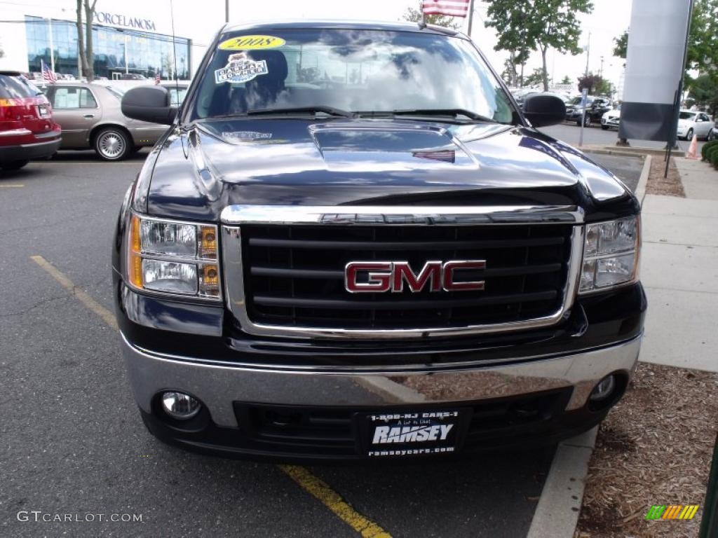 2008 Sierra 1500 SLE Extended Cab 4x4 - Onyx Black / Dark Titanium photo #8