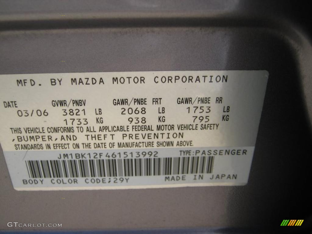 2006 MAZDA3 i Touring Sedan - Titanium Gray Metallic / Black photo #25