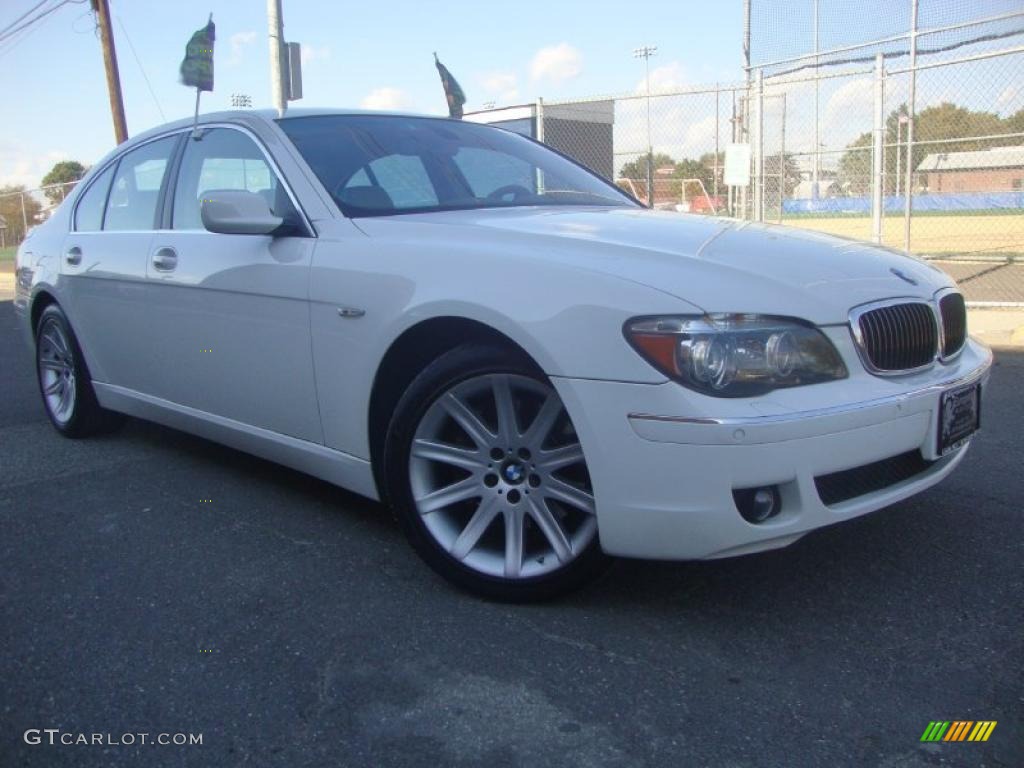 2006 7 Series 750i Sedan - Alpine White / Dark Beige/Beige III photo #2