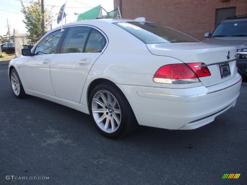 2006 7 Series 750i Sedan - Alpine White / Dark Beige/Beige III photo #3