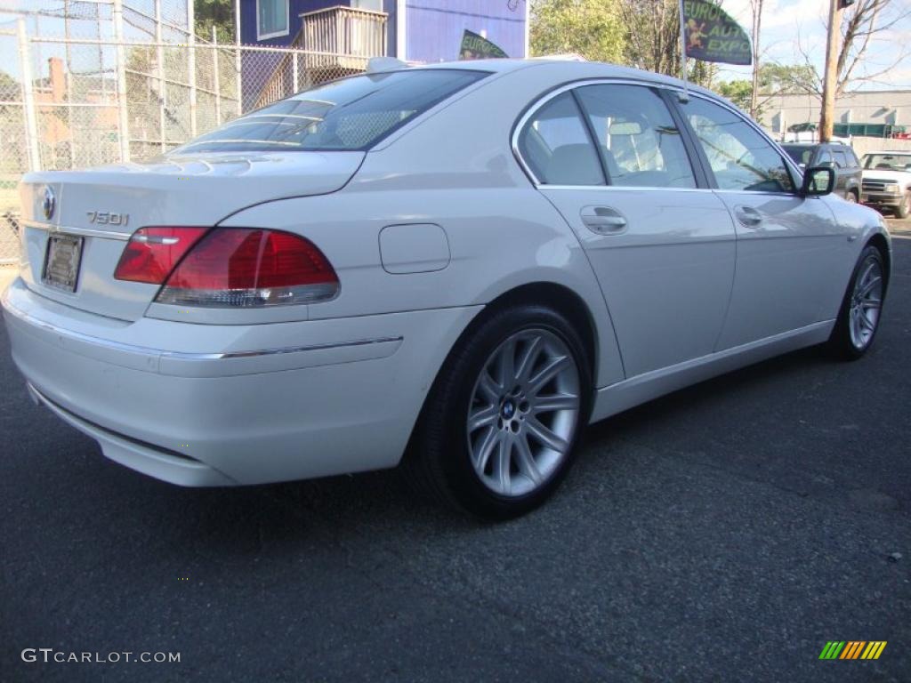 2006 7 Series 750i Sedan - Alpine White / Dark Beige/Beige III photo #4
