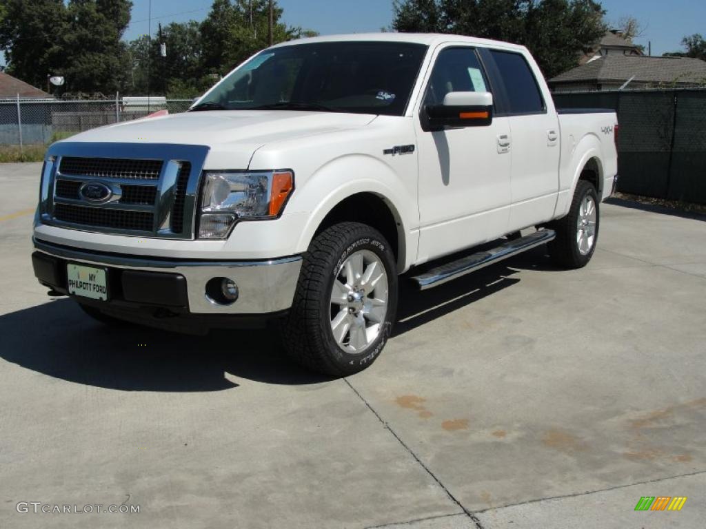 2010 F150 Lariat SuperCrew 4x4 - Oxford White / Tan photo #7