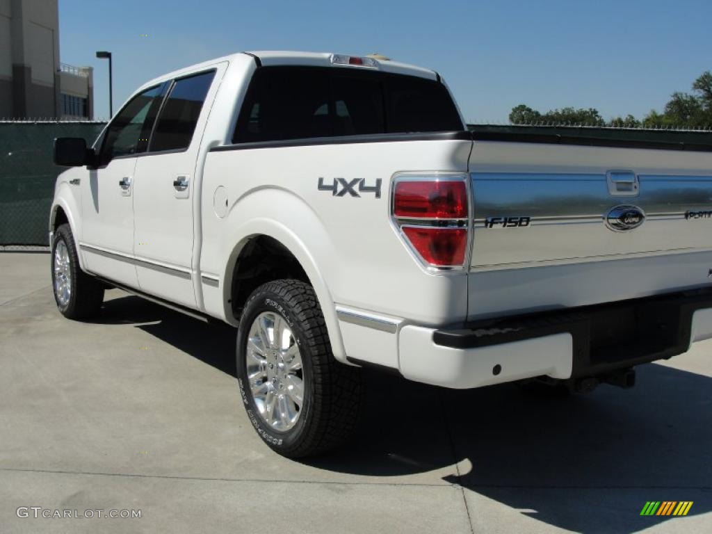 2010 F150 Platinum SuperCrew 4x4 - Oxford White / Sienna Brown Leather/Black photo #5