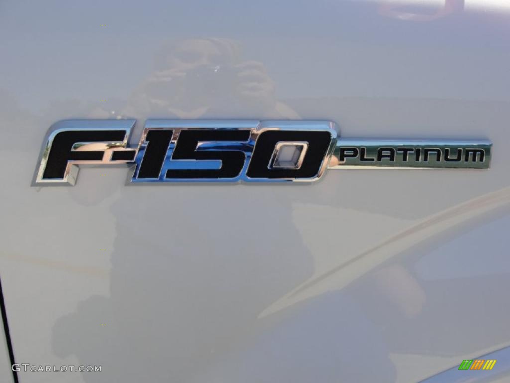 2010 F150 Platinum SuperCrew 4x4 - Oxford White / Sienna Brown Leather/Black photo #12