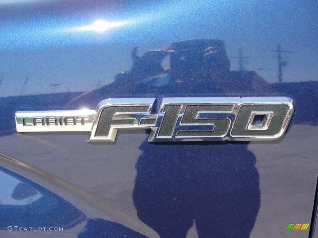 2010 F150 Lariat SuperCrew 4x4 - Dark Blue Pearl Metallic / Tan photo #12