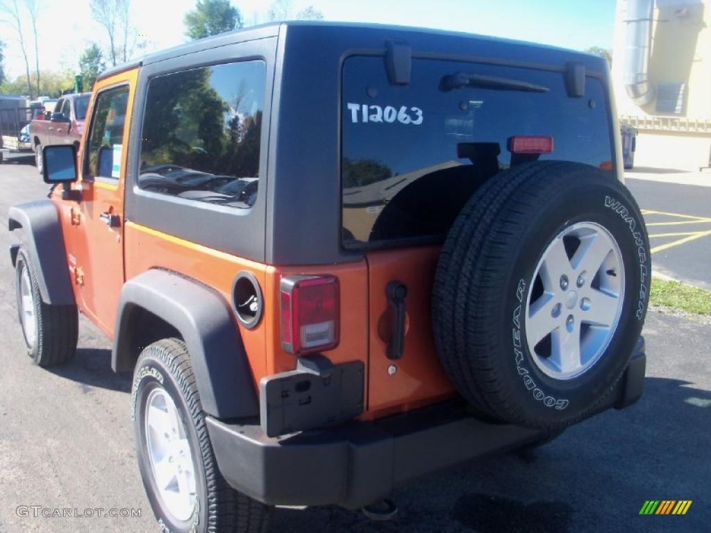 2011 Wrangler Sport S 4x4 - Mango Tango Pearl / Black photo #7