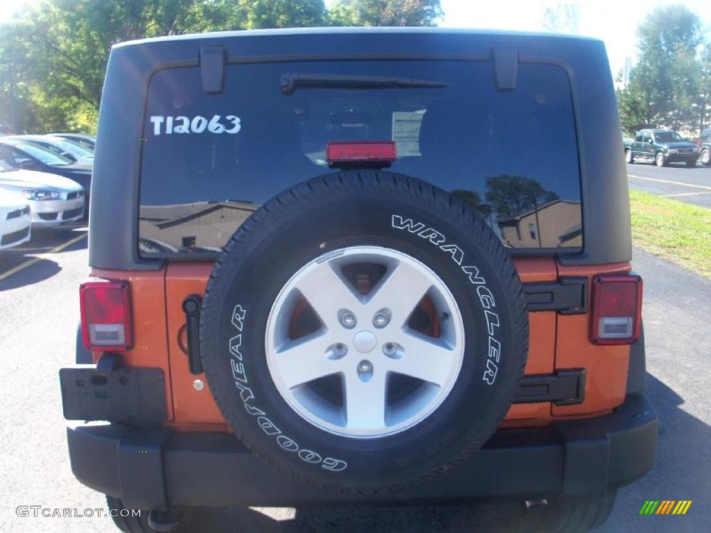 2011 Wrangler Sport S 4x4 - Mango Tango Pearl / Black photo #8