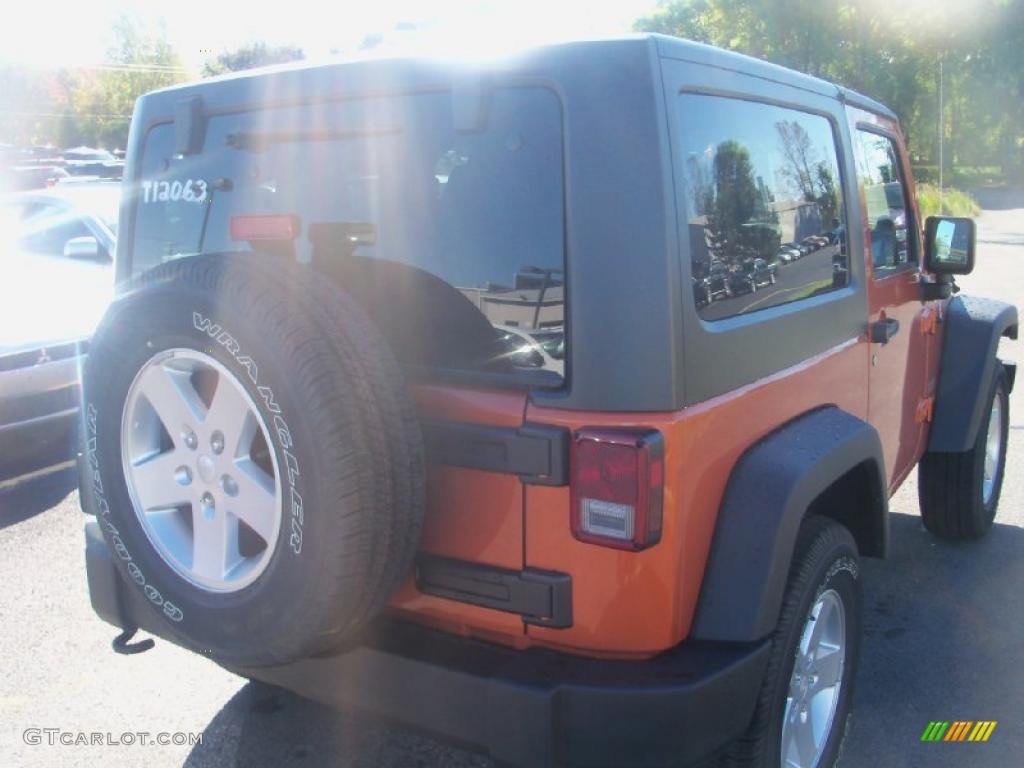 2011 Wrangler Sport S 4x4 - Mango Tango Pearl / Black photo #9