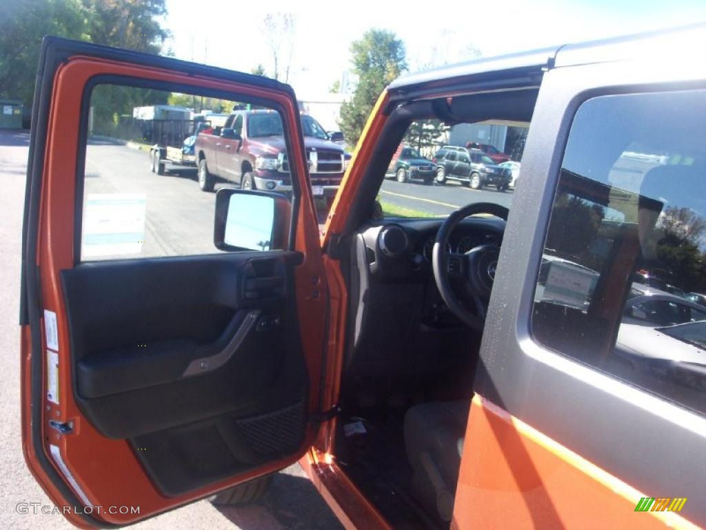 2011 Wrangler Sport S 4x4 - Mango Tango Pearl / Black photo #14