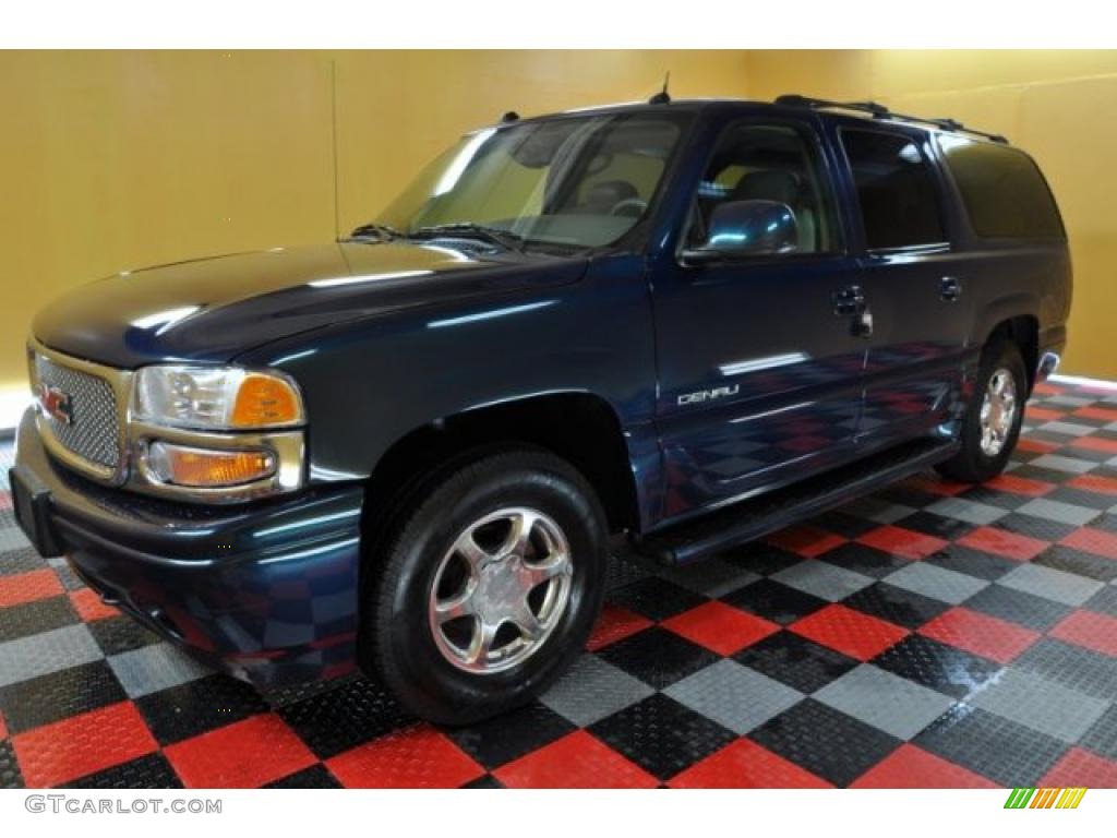 2005 Yukon XL Denali AWD - Blue Green Crystal / Stone Gray photo #3