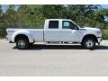 2011 White Platinum Tri-Coat Metallic Ford F350 Super Duty Lariat Crew Cab 4x4 Dually  photo #2