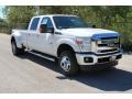 White Platinum Tri-Coat Metallic 2011 Ford F350 Super Duty Lariat Crew Cab Dually
