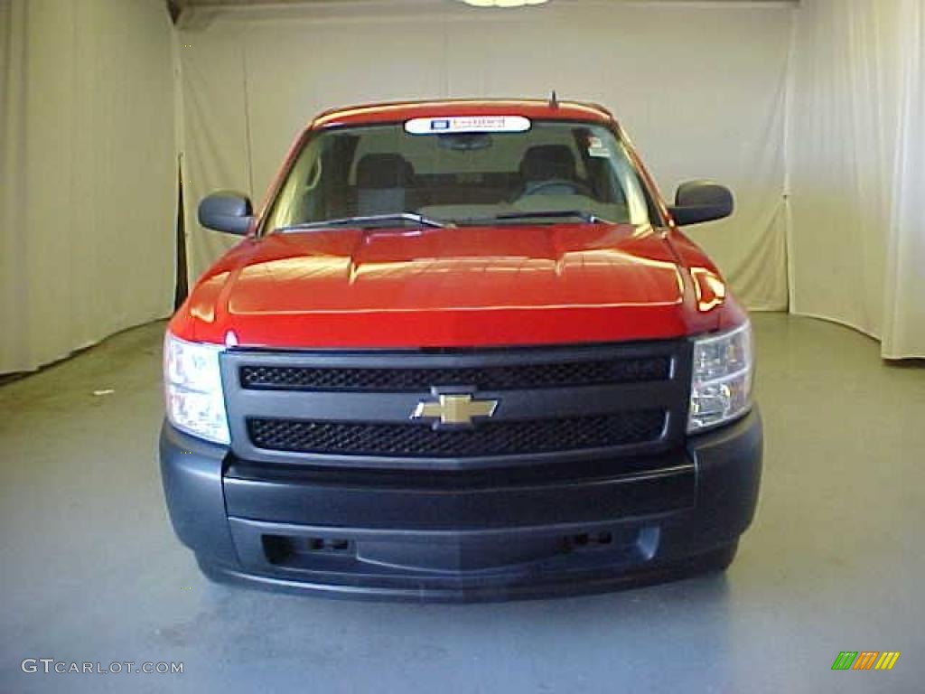 2007 Silverado 1500 Work Truck Extended Cab - Victory Red / Dark Titanium Gray photo #2