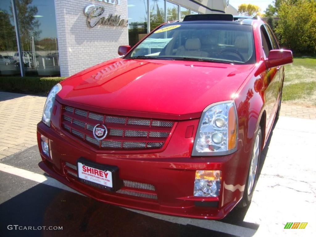 2009 SRX 4 V6 AWD - Crystal Red / Cocoa/Cashmere photo #2