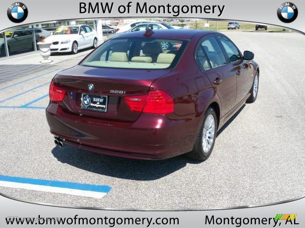 2009 3 Series 328i Sedan - Barbara Red Metallic / Cream Beige Dakota Leather photo #4