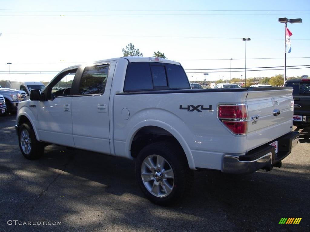 2010 F150 Lariat SuperCrew 4x4 - Oxford White / Black photo #3