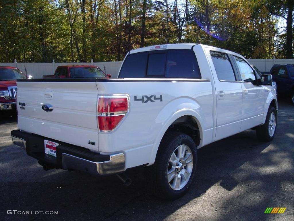2010 F150 Lariat SuperCrew 4x4 - Oxford White / Black photo #5