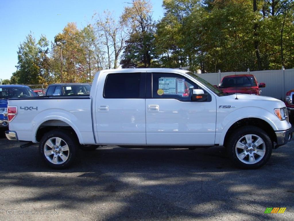 2010 F150 Lariat SuperCrew 4x4 - Oxford White / Black photo #6