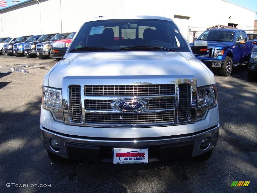 2010 F150 Lariat SuperCrew 4x4 - Oxford White / Black photo #8