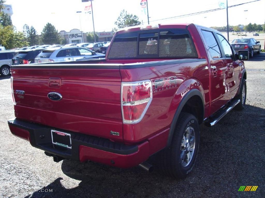 2010 F150 XLT SuperCrew 4x4 - Red Candy Metallic / Black photo #5