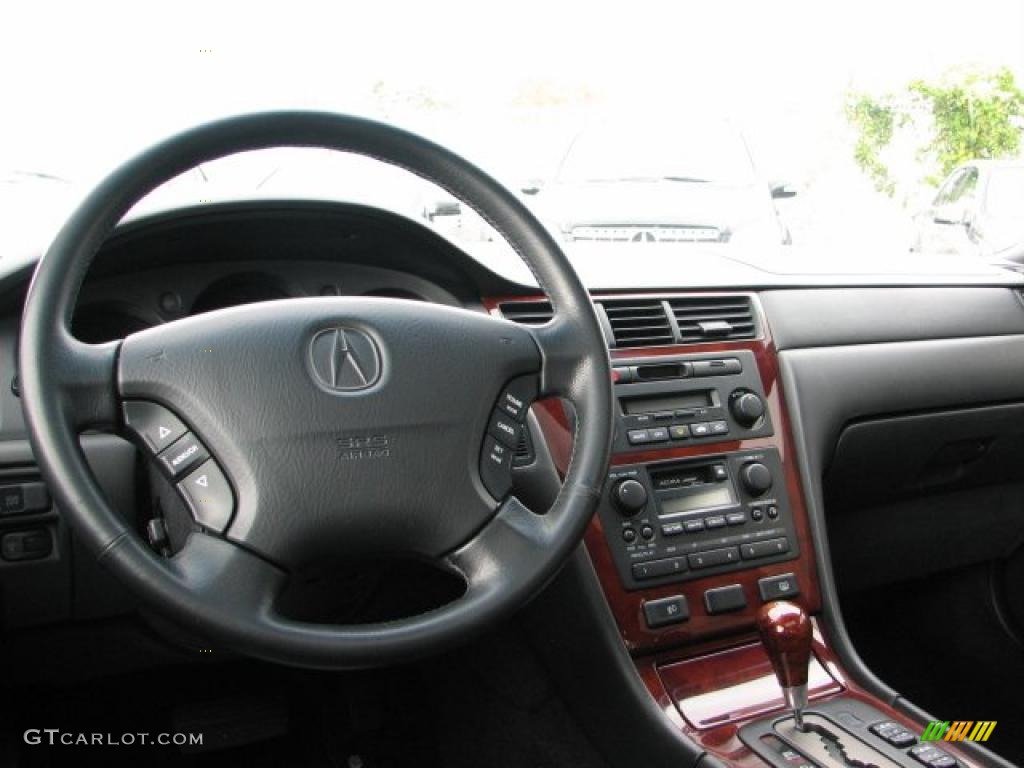 2001 Acura RL 3.5 Ebony Steering Wheel Photo #37767538