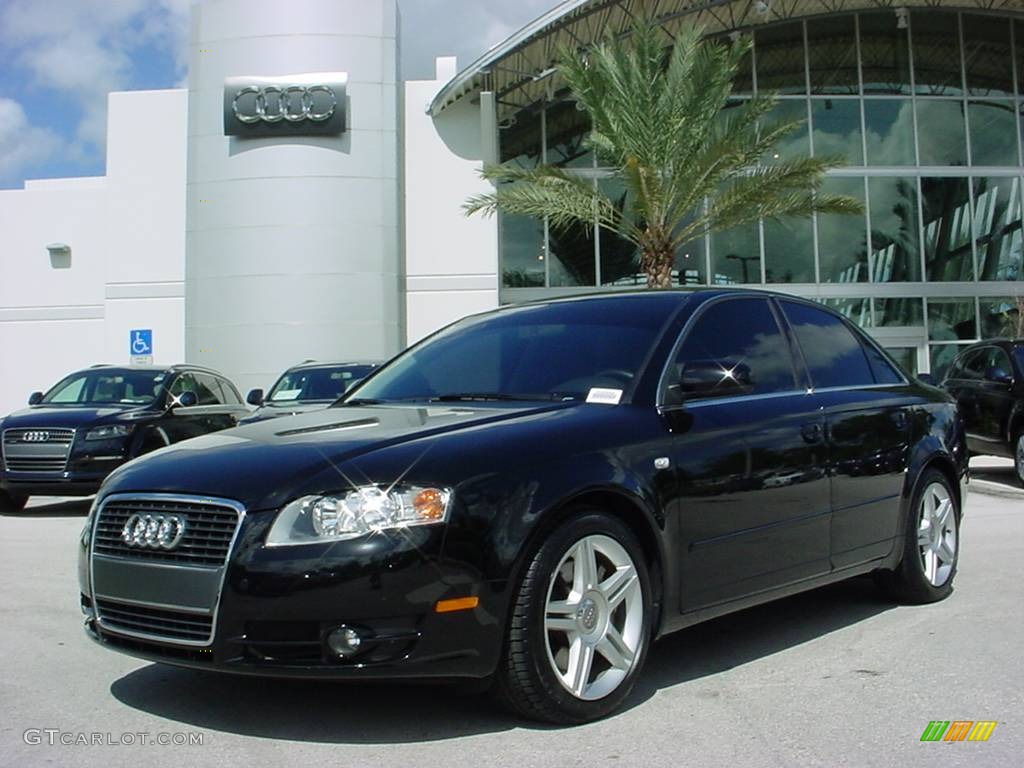 2007 A4 2.0T Sedan - Brilliant Black / Ebony photo #1