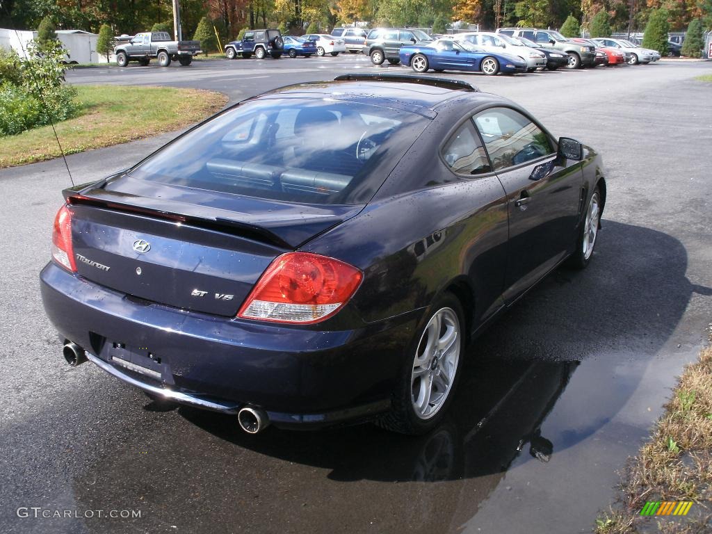 2006 Tiburon GT - Moonlit Blue Metallic / Black photo #6