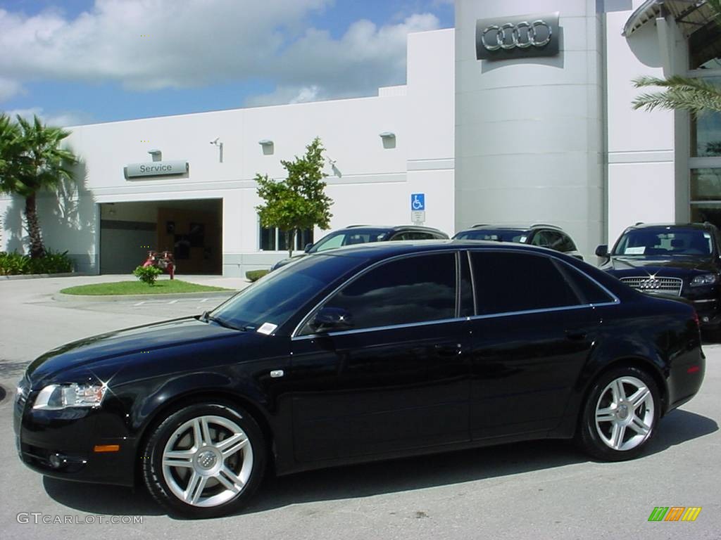 2007 A4 2.0T Sedan - Brilliant Black / Ebony photo #2