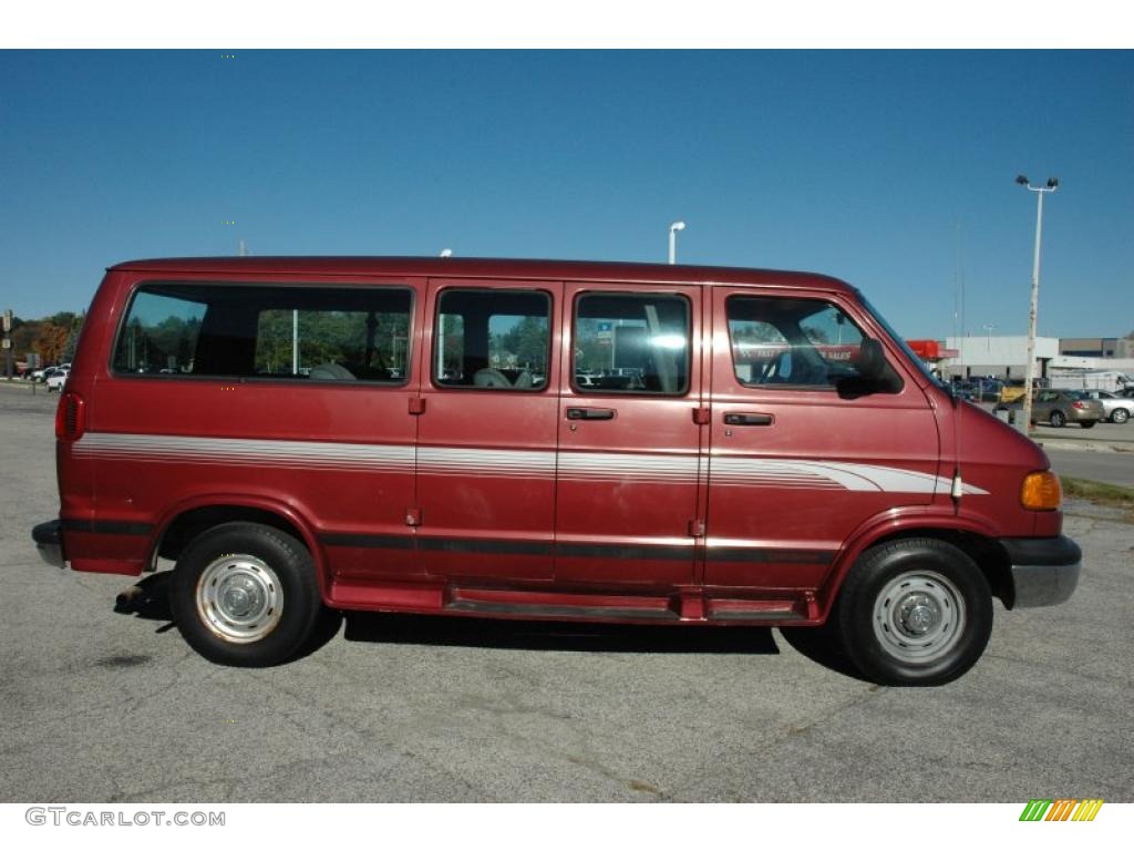 1999 Ram Van 2500 Passenger Conversion - Director Red Metallic / Mist Gray photo #7