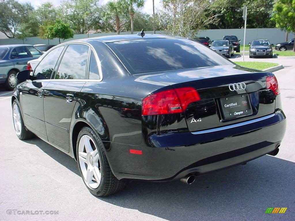 2007 A4 2.0T Sedan - Brilliant Black / Ebony photo #3