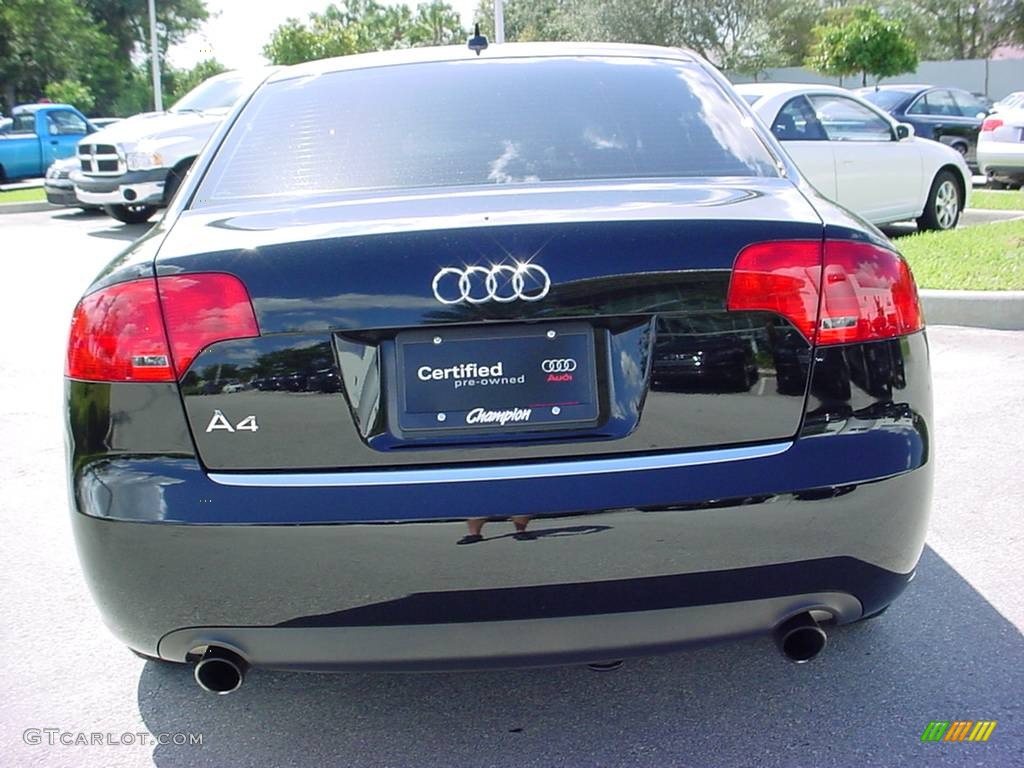 2007 A4 2.0T Sedan - Brilliant Black / Ebony photo #4