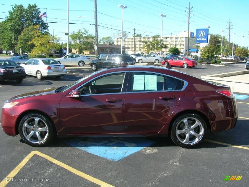 2009 TL 3.7 SH-AWD - Basque Red Pearl / Ebony photo #8