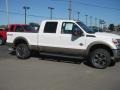 2011 White Platinum Tri-Coat Metallic Ford F350 Super Duty Lariat Crew Cab 4x4  photo #4