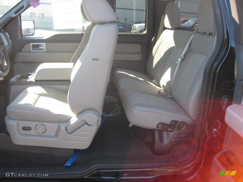 2010 F150 XLT SuperCab 4x4 - Tuxedo Black / Medium Stone photo #7