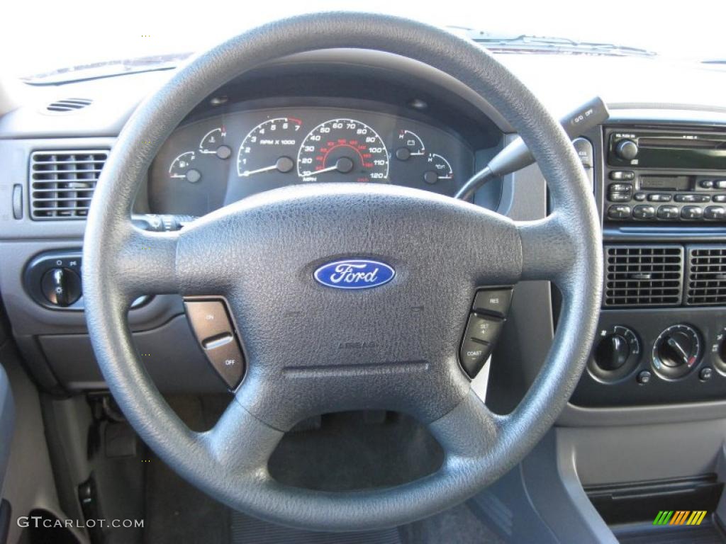 2002 Ford Explorer XLS 4x4 Graphite Steering Wheel Photo #37778664